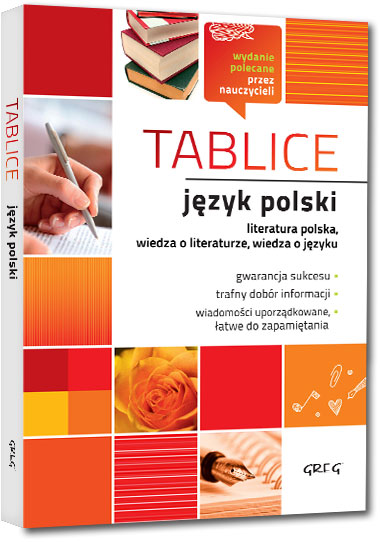 Tablice: j�zyk polski (literatura polska + wiedza o literaturze + wiedza o j�zyku)